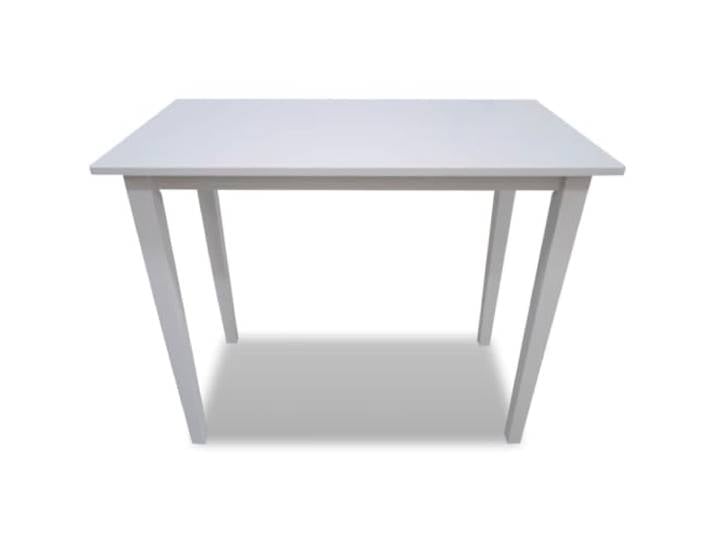 HBBMGYD Bartisch aus Holz, Weiß, 1 hoher Tisch für Küche Echtholzfurnier, Füße aus Gummibaumholz, elegantes Design, für Küche, Esszimmer, Flur