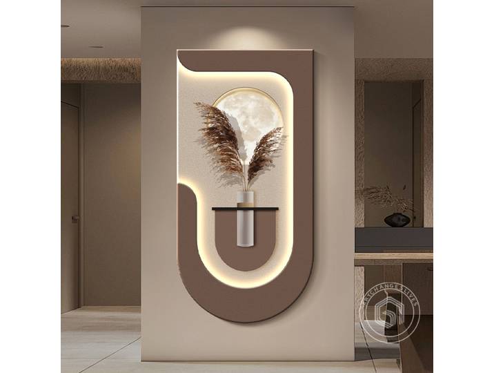 Applique Murale Moderne pour Décoration d'Entrée, Peinture de Plantes, Ornements, Couloir, Salon, Haut de Gamme