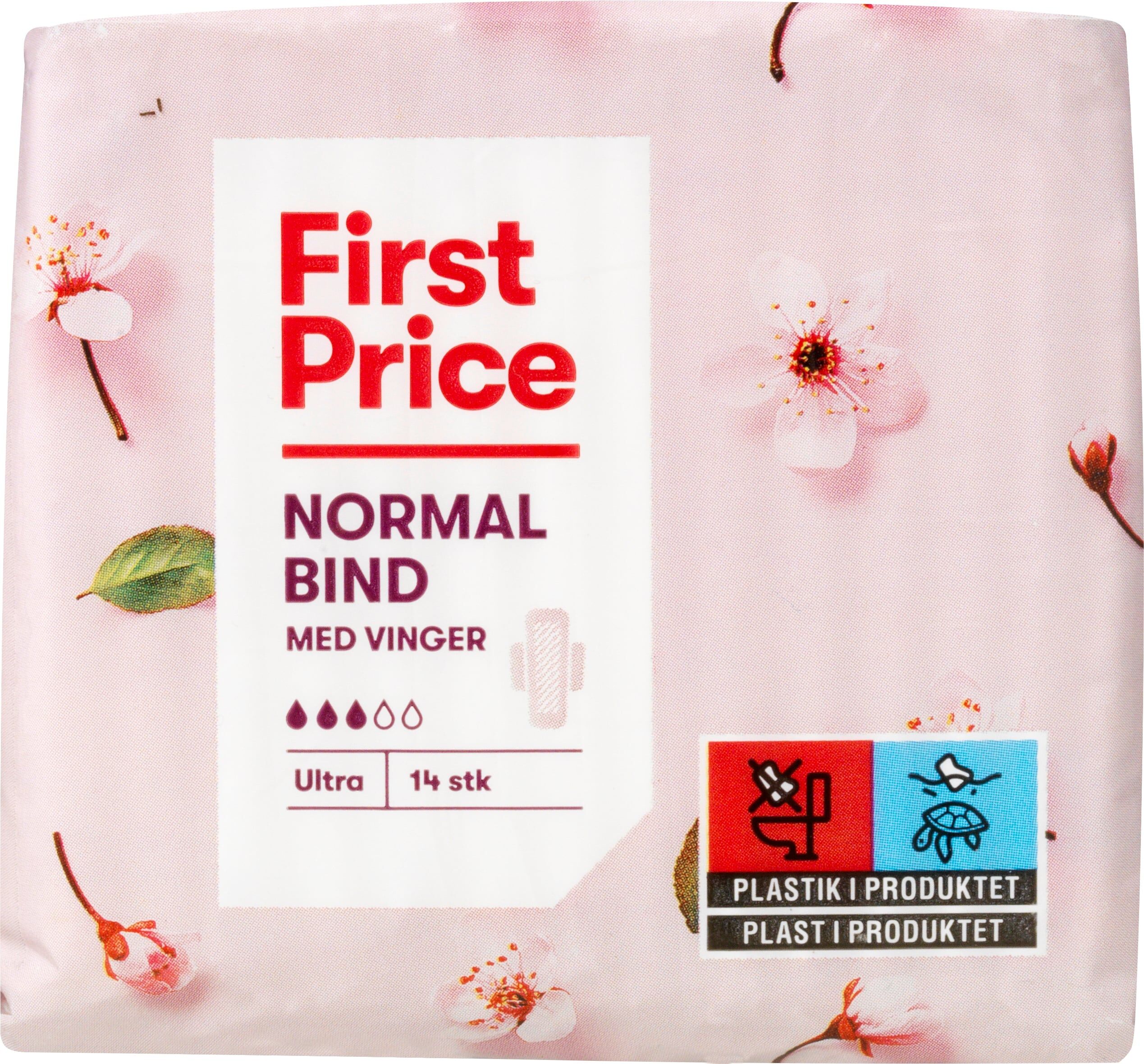 First Price Damenbinden mit Flügeln Normal 14 Stück - 14 Stück