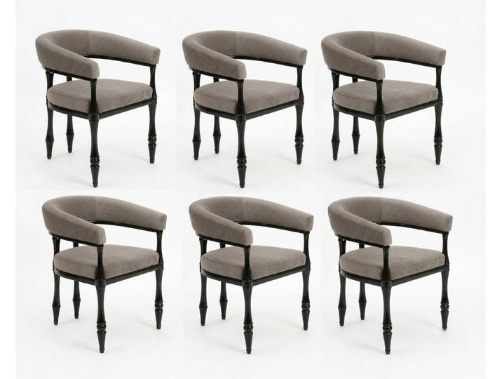 JVmoebel Sitzgruppe 6x Stühle Komfortabel Gepolstert Modern Bequem Hochwertig Elegant, Made in Europa