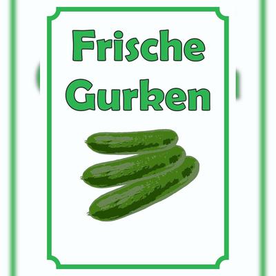 HB-Druck Frische Gurken Schild Hochkant A0 (841x1189mm)