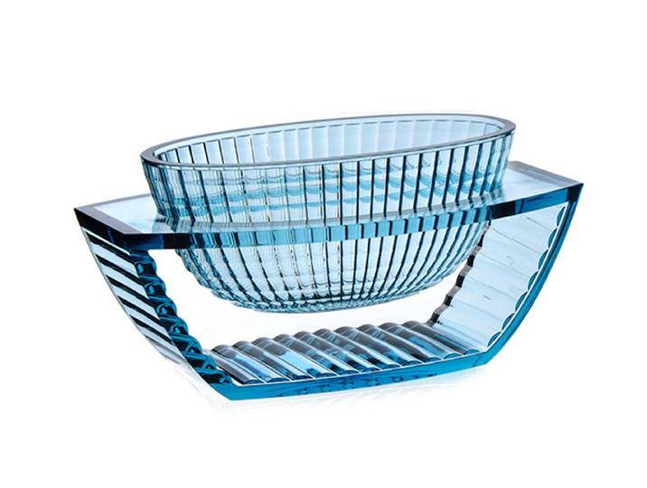 KARTELL centre de table vase U SHINE (Bleu - PMMA transparent)