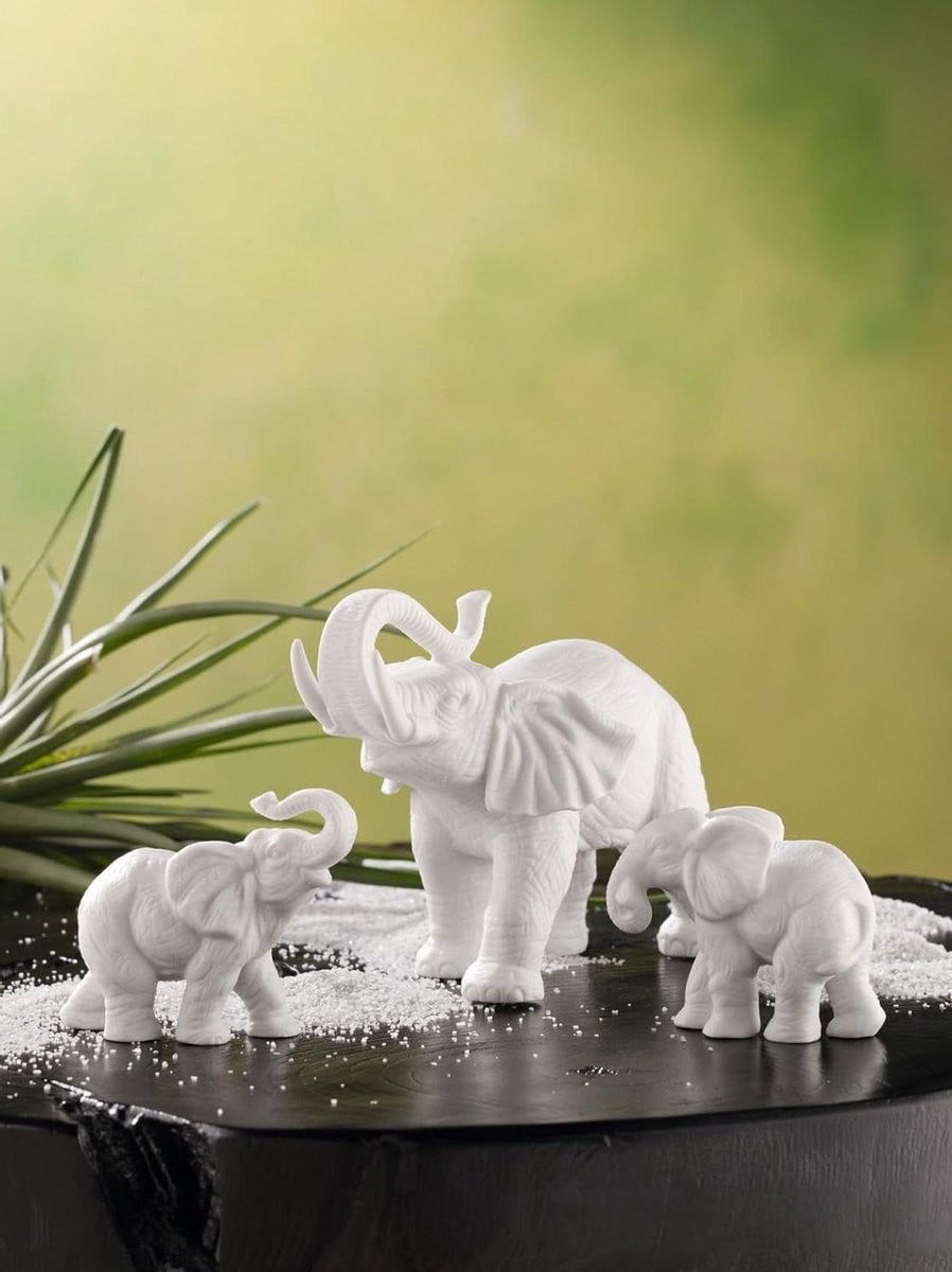 Rosenthal Baby Olifant Mogli - Porseleinen Figuur - Wit Mat - Hoogte: 7 cm