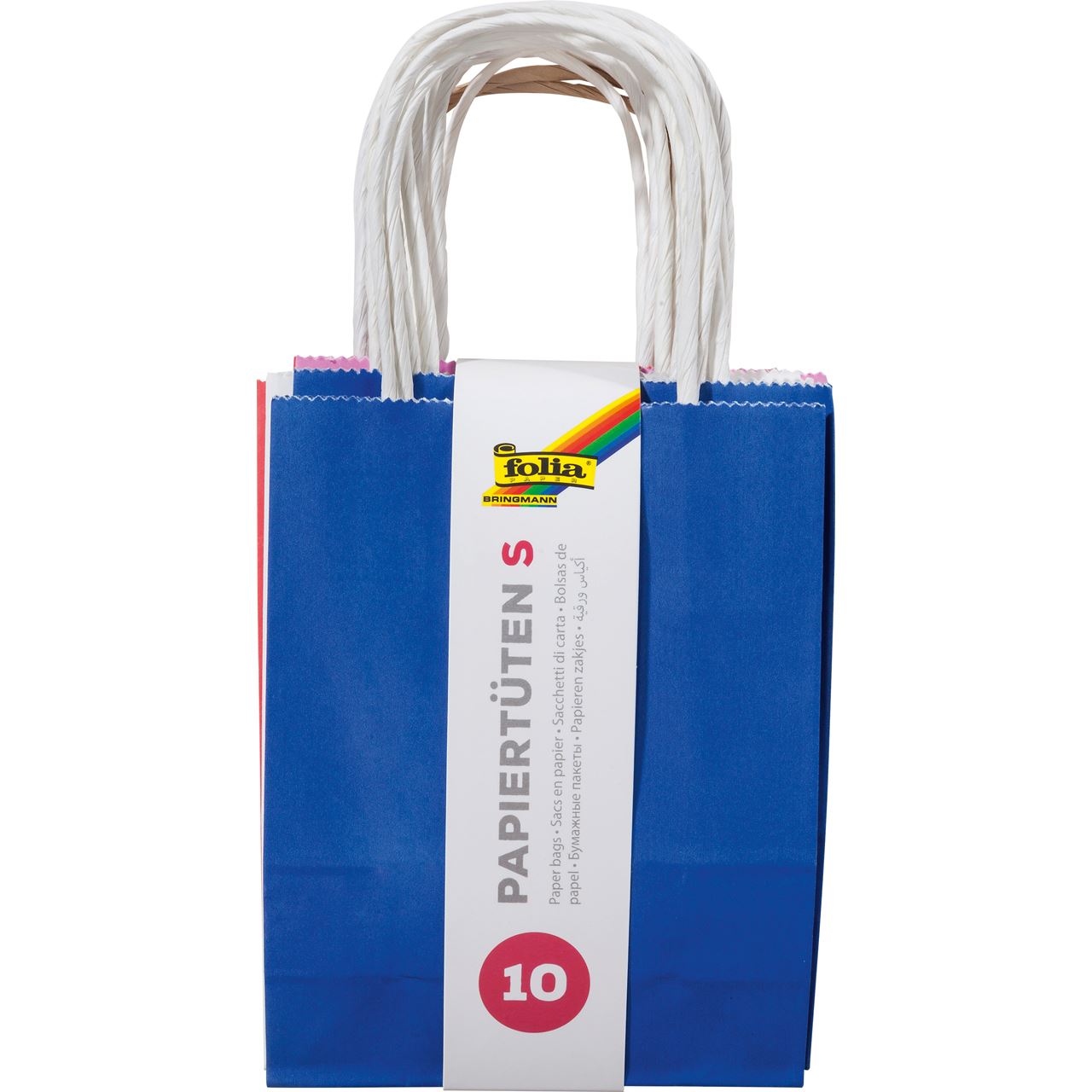 folia Papiertüten Basic S mehrfarbig 10 St.