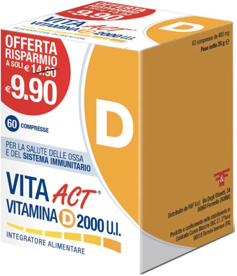 F&F Srl Vita ACT, Vitamina D 2000UI, 60 compresse