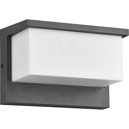 Trio Leuchten Nestos LED buitenwandlamp, antraciet/wit, aluminium en kunststof