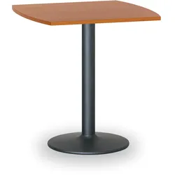 Runder Konferenztisch, Bistrotisch FILIP II, 66x66 cm, schwarze Metallgestell, Kirschbaum