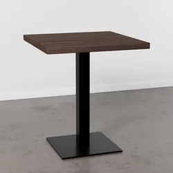 BIG Möbel GmbH Bistrotisch 50x50 cm | Walnuss | Gusseisengestell