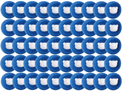 Inspire Picks Reusable Pet Hair Remover Laundry Ball Magic Hair Catcher For Washing Machines 50pcs Blue