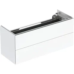 Geberit ONE Waschtischunterschrank, 1044x465x396mm, 2 Schubladen, wandhängend, 500386, 500.386.01.1, Farbe: Weiß Hochglanz Lack