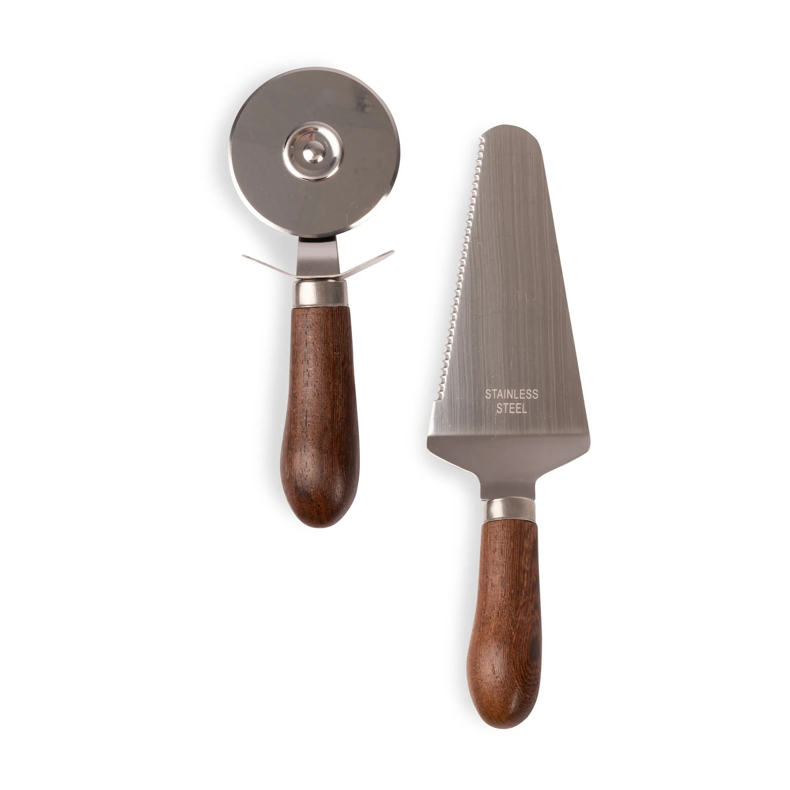 Sagaform Astrid pizza- en quicheset Bruin-zilver