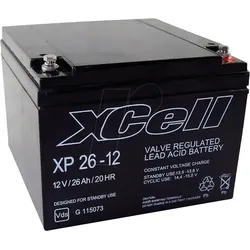 XCELL XP26-12 - Blei-Vlies-Akku, 12 V, 26 Ah