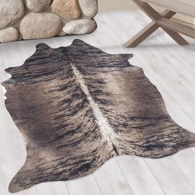 Teppich AYYILDIZ TEPPICHE "ETOSHA 4115", braun, B:100cm H:6mm L:135cm, Polyester, Teppiche, Teppich, Pflegeleicht / Moderner Fell Look