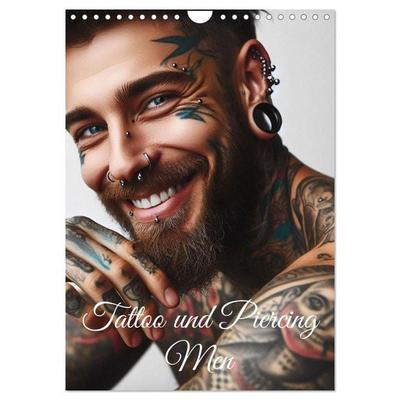 Tattoo und Piercing Men (Wandkalender 2026 DIN A4 hoch), CALVENDO Monatskalender