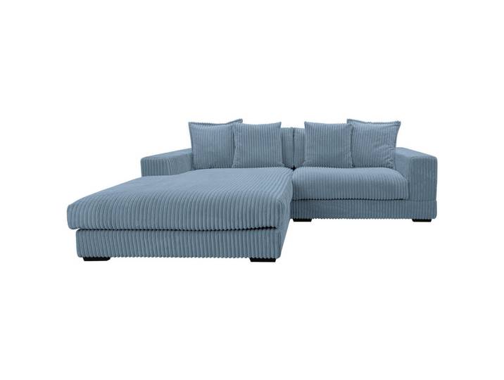 Mid.you Ecksofa, Hellblau, Kunststoff, Füllung: Polyurethan (PUR),Polyurethan (PUR),Polyurethan (Pur), Ottomane links, L-Form, 285x195 cm, Made in EU, Wohnzimmer, Sofas & Couches, Wohnlandschaften, Ecksofas