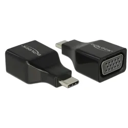 DELOCK Adapter USB-C > VGA (DP Alt Mode) St/Bu schwarz