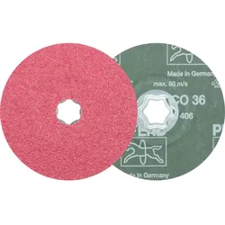 PFERD TOOLS COMBICLICK Keramikkorn Fiberscheibe für hohen Abtrag auf Stahl - 64192103