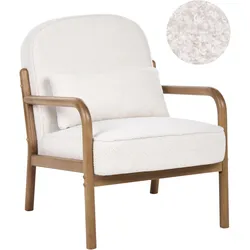 SESSEL Bouclé Cremeweiß Selde