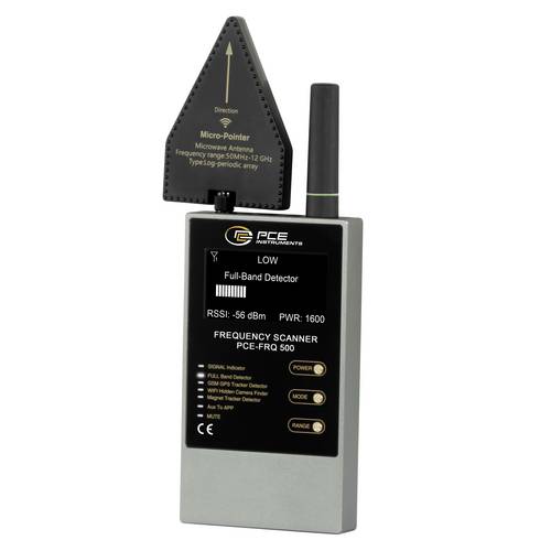 PCE Instruments Ortungsgerät PCE-FRQ 500 erkennt analoge & digitale Signale |50 ... 8000MHz |Reichweite 10m |2 Antennen