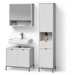 BADMÖBEL-SET ATERNO, Weiß, 3-teilig