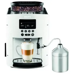 KRUPS EA8161 Arabica Display Kaffeevollautomat mit Cappuccinatore - weiß
