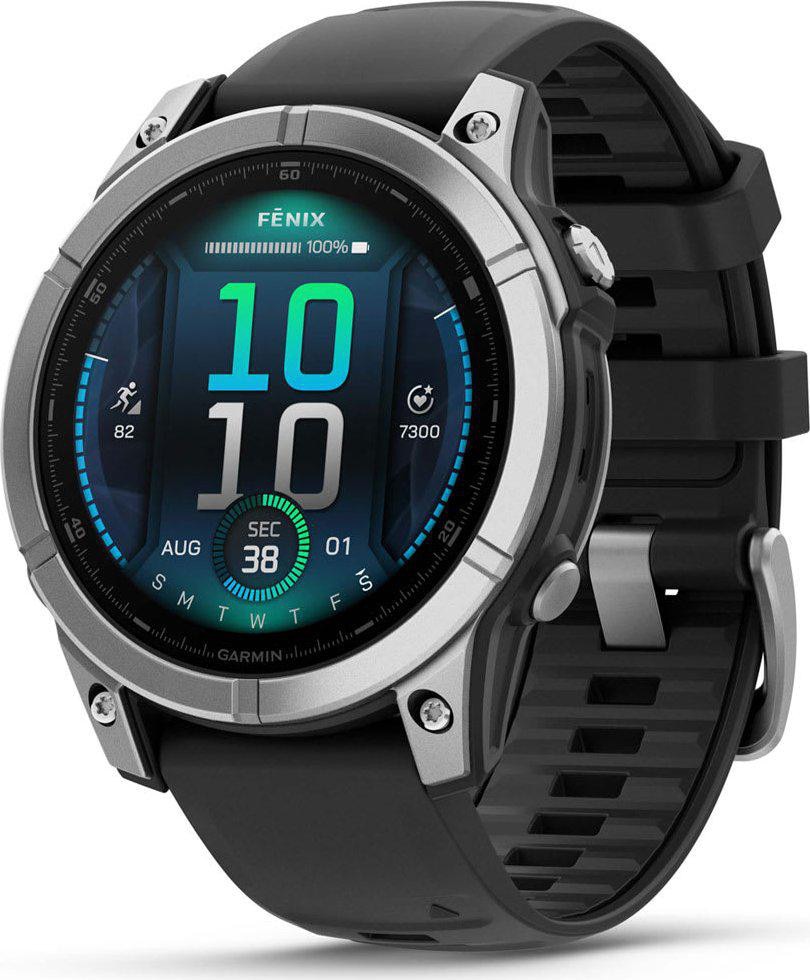 Garmin FENIX E - 47 mm AMOLED Schwarz/ Silber 010-03025-00