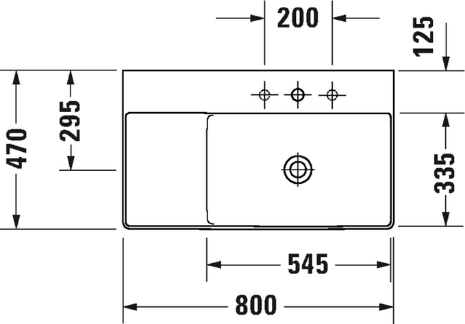 DURAVIT 23498000791 Möbel-WT DuraSquare 800mm, Weiß