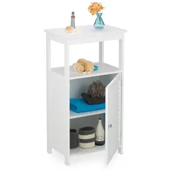 Relaxdays Badschrank mit 3 Fächern Weiß