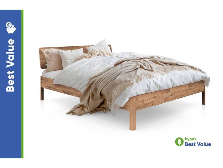 byoak Massivholzbett PENNY mit Holzkopfteil, aus Massivholz, Geölt