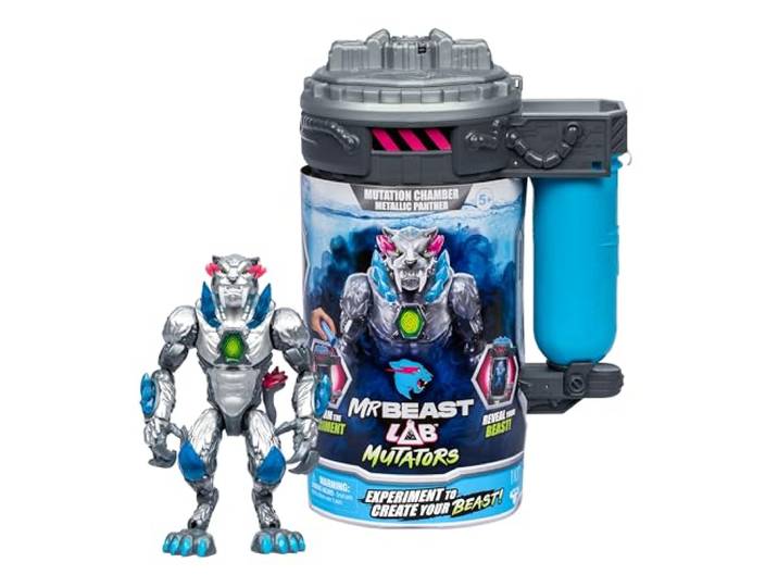 MrBeast Lab Mutators, Mutate The Ultimate Beast Mutators. Voer het experiment uit, laat een MrBeast Metallic Panther Action Figure. 3 om te verzamelen!