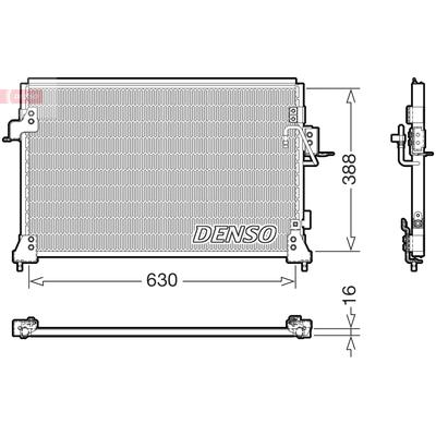 DENSO Kondensator, Klimaanlage DCN14005 für LAND ROVER