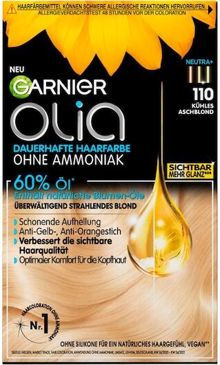 GARNIER Haarfarben OliaDauerhafte Haarfarbe 110 Kühles Aschblond 1 Stk. (7,99 € / 1 Stk.)