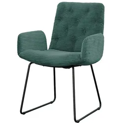 STUHL NEW CHARME Smaragdgrün Cord (1er-Set)