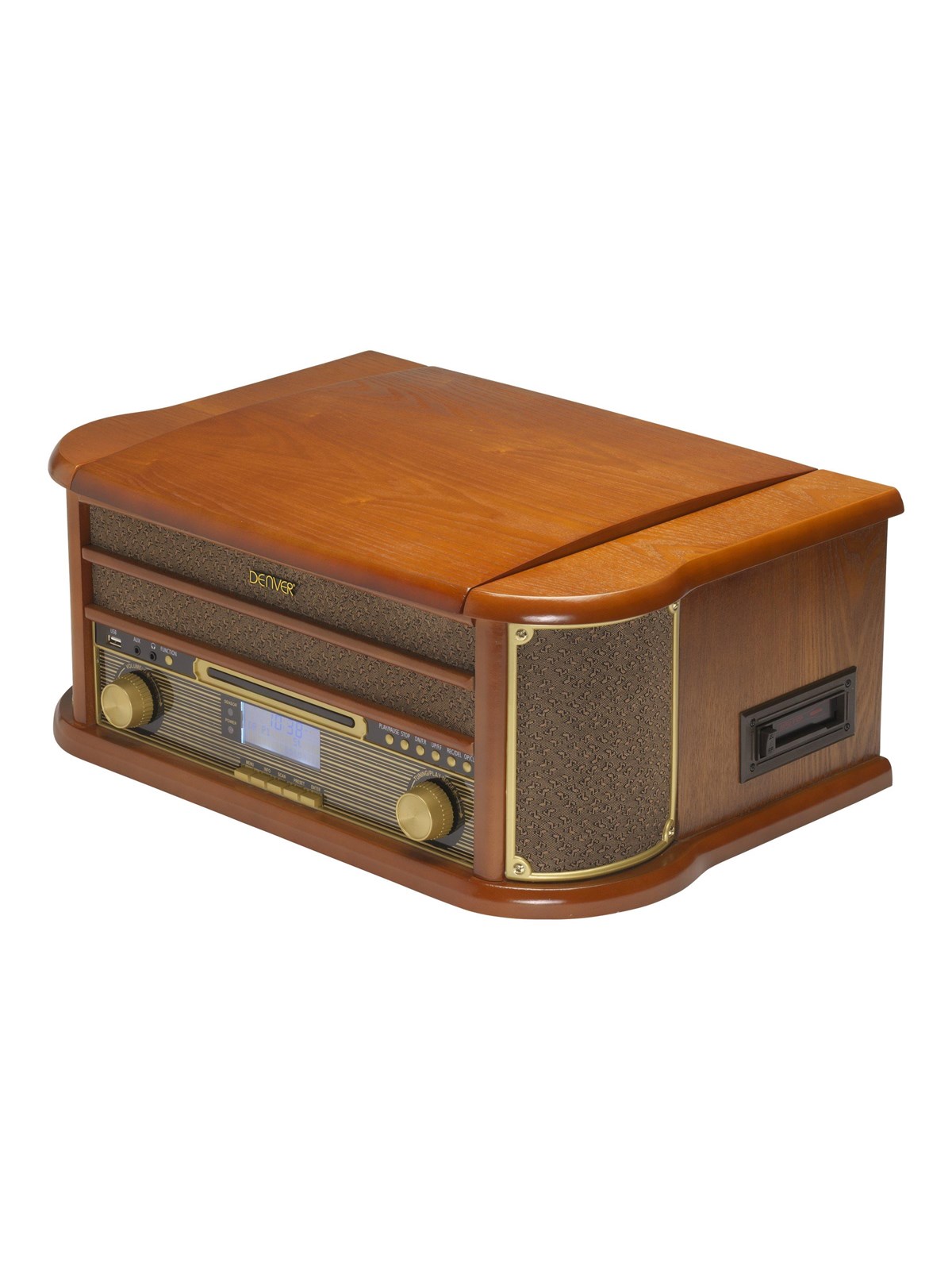 DENVER MRD-51 - Retro music system - LP - CD - FM - DAB - Wood - Plattenspieler