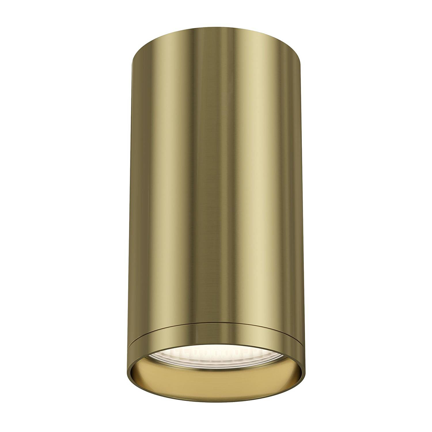 home24 Plafondlamp Focus S type I in messing/goud, aluminium, GU10, rond