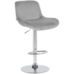 CLP Barhocker Solon Chrom Samt   Farbe: grau, Material: Samt