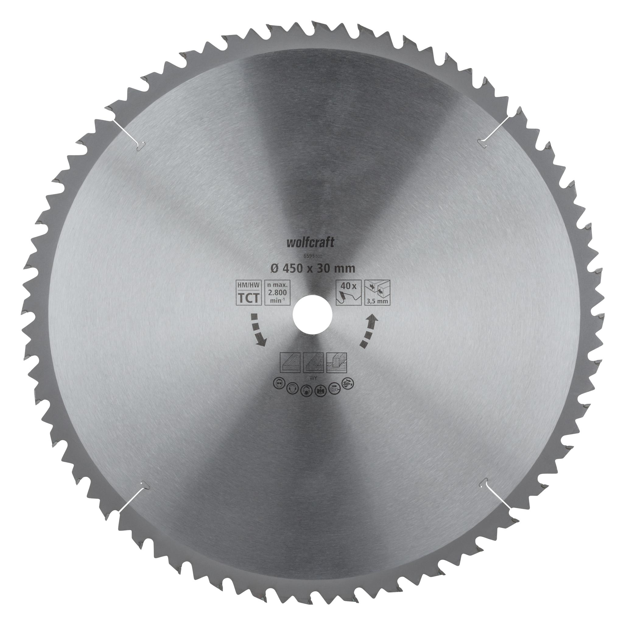 wolfcraft 1 Tischkreissägebl. HM, 40 Zähne, ø450mm (6595000)