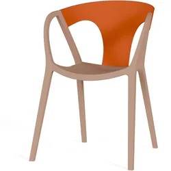 16er-Pack ATLANTIC Orange Taupé Fawn Stühle