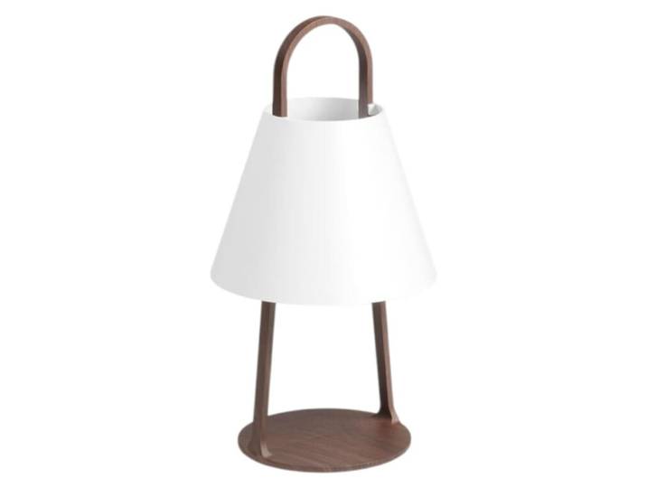 Lampe sans fil extérieur tactile façon noyer