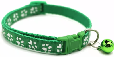 Inspire Curations BellCharm Kitten Collar With Safety Bell & Adjustable Fit dark Green