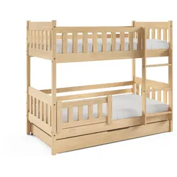 ETAGENBETT LUCIA mit Bettkasten 80x190 cm Kieferfarben