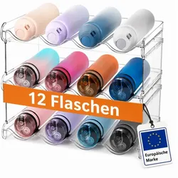Relaxdays Stapelbarer Flaschenhalter Transparent