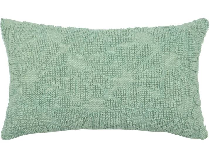 Kissen ELINA 50x30cm grün künstliches fell
