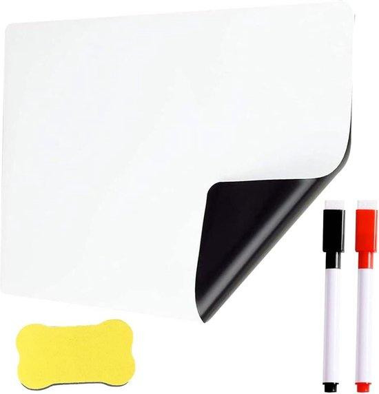 Holland Connections Magnetisch Whiteboard voor Koelkast met Marker en Gum - Wit