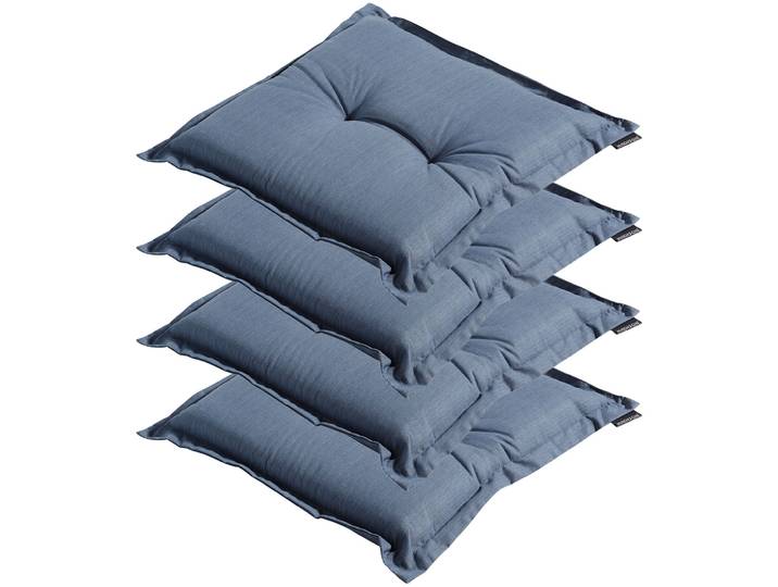 4er-Set Garten Sitzkissen, kobalt, 50x50 cm