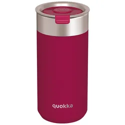 Thermobecher Quokka Boost Coffee Tumbler - Edelstahl- Thermobecher s Ausgießer 400ml (bordově rot)
