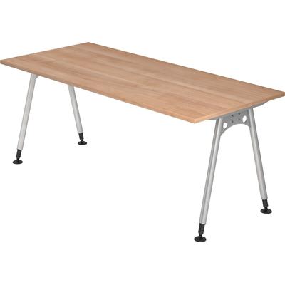 Hammerbacher Schreibtisch A-Fuß 180x80cm Nussbaum