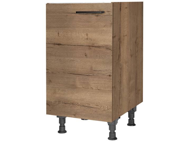 Spülenunterschrank, Eiche Dunkel, 45x87x56 cm, Metall, Einzeln Stellbar, Nobilia