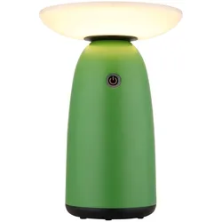 Solarlampe Außenleuchte Tischlampe grün LED Gartenleuchte Touchdimmer Balkonlampe, Aluminium Kunststoff, 10W 500lm warmweiß, DxH 16 x 22,5 cm