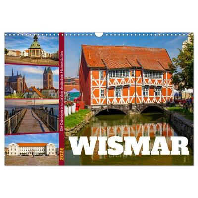 Wismar - Die Ostseeperle unter den deutschen Hansestädten (Wandkalender 2026 DIN A3 quer), CALVENDO Monatskalender